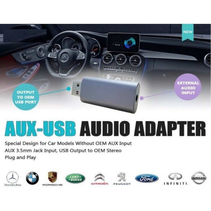 ENTRADA AUX-TO-USB PARA RADIOS DE FÁBRICA