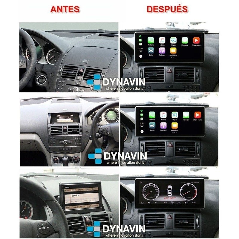 Instalación pantalla 10.25, SPF1077 de Mercedes Clase C W204 2008-2010 