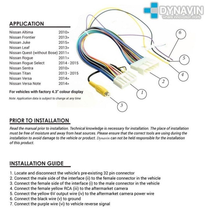 NISSAN AUDIO (SIN GPS) - CONECTOR PARA INSTALAR CAMARA TRASERA