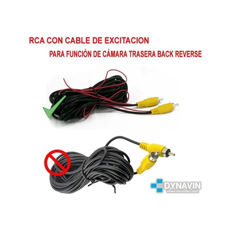 RCA TIPO 11 - 6M CABLE DE VIDEO PARA CÁMARA TRASERA CON FUNCION BACK REVERSE