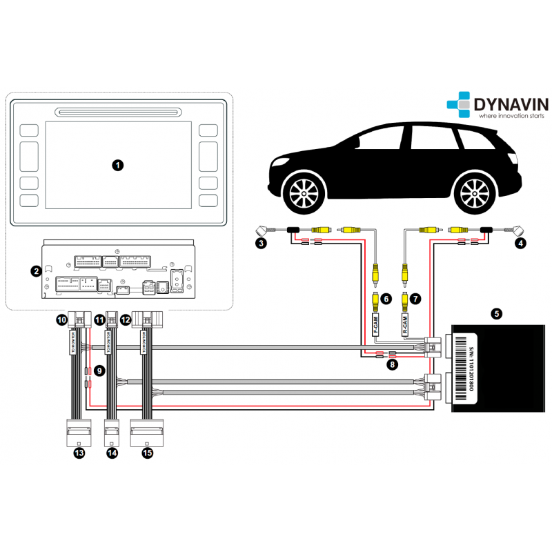 TOYOTA, PEUGEOT, CITROEN X-TOUCH, X-NAV (8pin) - CONECTOR PARA CAMARA TRASERA Y DELANTERA