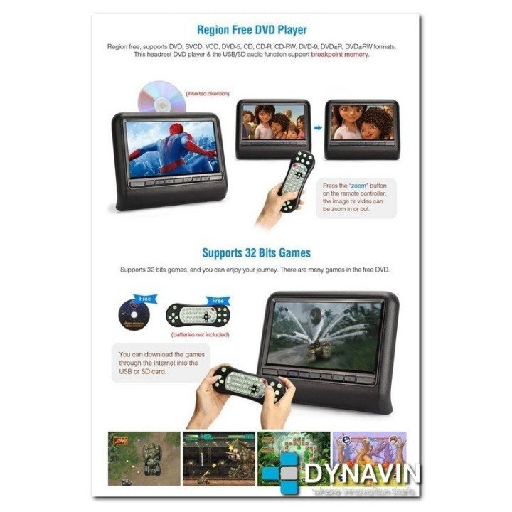 PANTALLA 10,1" HD, CD, DVD, USB, SD - LCD DIGITAL PARA CABECEROS CON SEGURIDAD ACTIVA