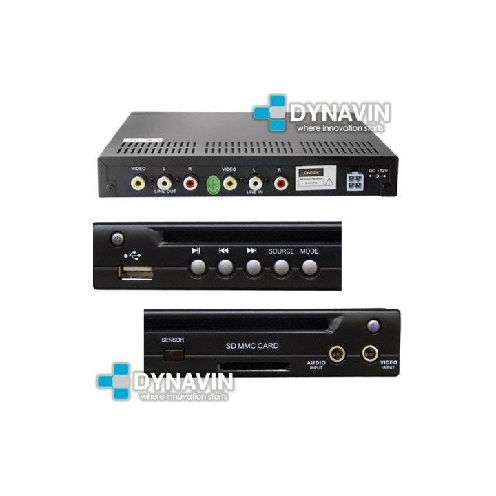 DVD BOX, CD, DVD, USB, SD, AUX DE TAMAÑO MINI UNIVERSAL: MEDIO DIN