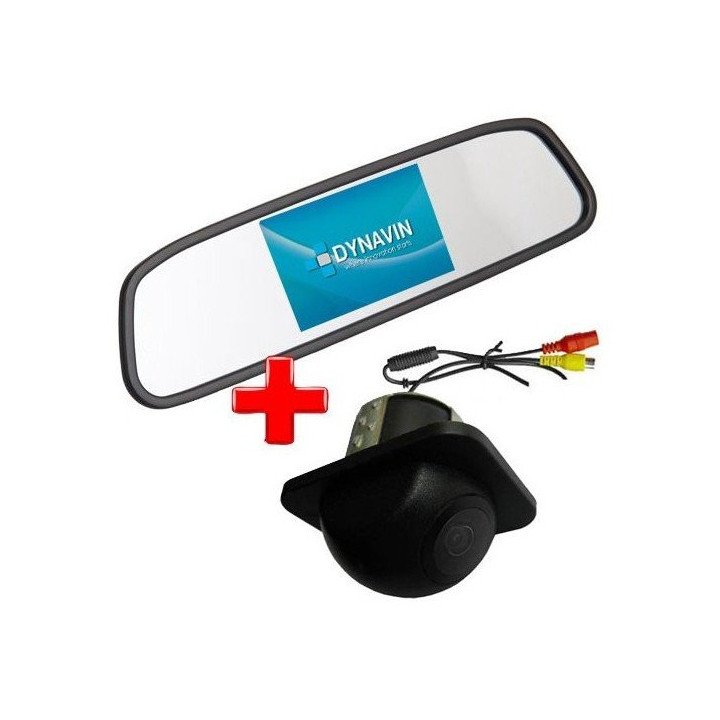 PACK RETROVISOR 4,3" + CAMARA TRASERA DVN-1016 CAM