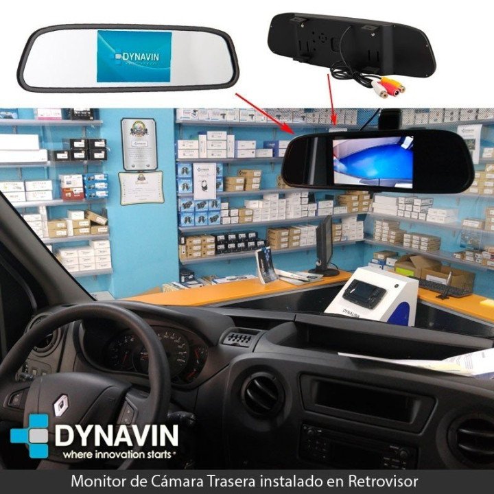 MONITOR RETROVISOR 5": AV IN + CAM IN