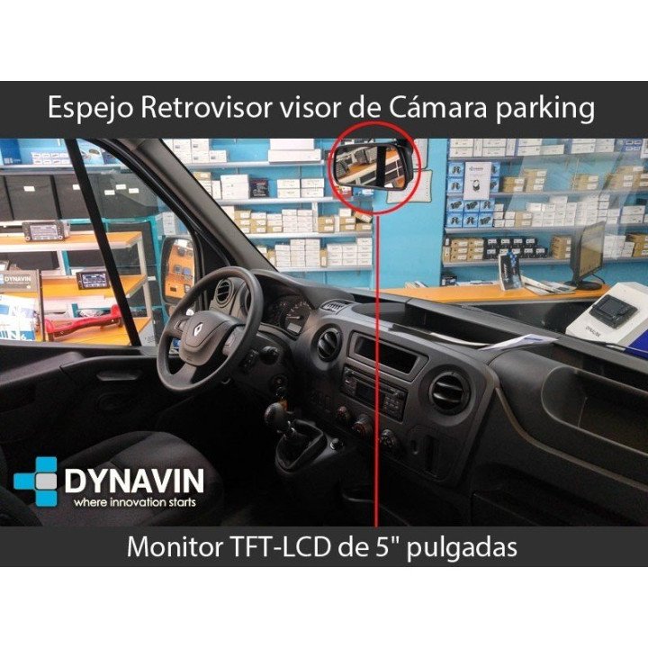MONITOR RETROVISOR 5": AV IN + CAM IN
