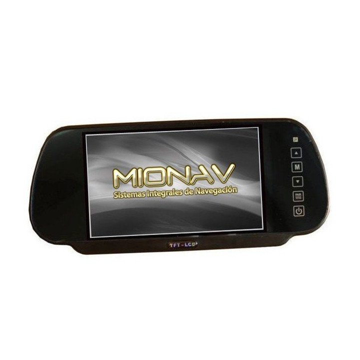 MONITOR RETROVISOR 7": AV IN + CAM IN (12/24V)