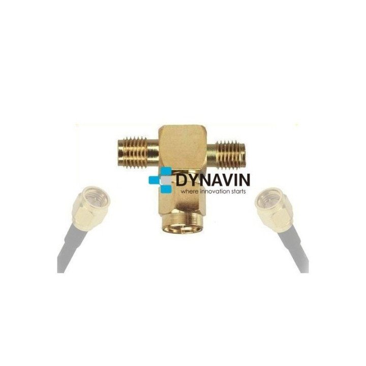 CONECTOR EN "T" - 2 SMA A 1 SMA