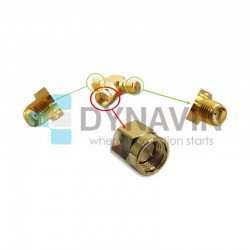 CONECTOR EN "T" - 2 SMA A 1 SMA