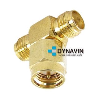 CONECTOR EN "T" - 2 SMA A 1 SMA