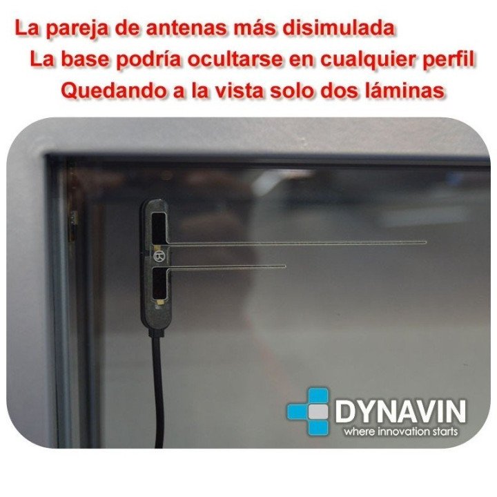 PAREJA DE ANTENAS TDT TV DIGITAL AMPLIFICADAS 12V PARA COCHE