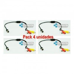 PACK x4 - ADAPTADOR, CONVERSOR 4PIN PRO (HEMBRA) A RCA (HEMBRA)