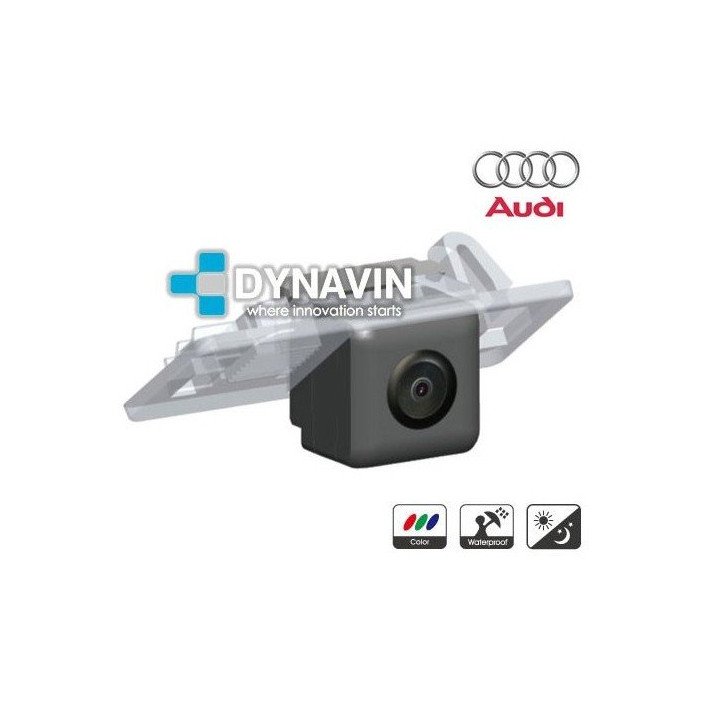 DYNAVIN-CÁMARA TRASERA DE APARCAMIENTO A TODO COLOR Y LINEAS GUIA DE ASISTENCIA PARA HUECO DE LUZ DE MATRICULA ORIGINAL