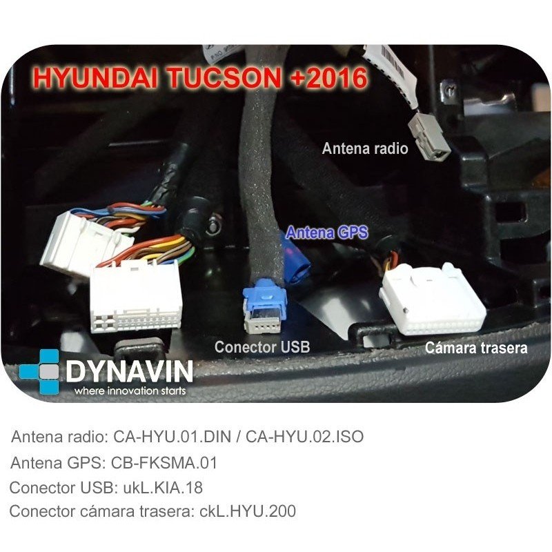 DYNAVIN-HYUNDAI, KIA - INTERFACE PARA MANTENER LA CAMARA TRASERA ORIGINAL