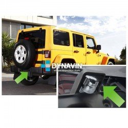 DYNAVIN-JEEP WRANGLER - TRASERA A TODO COLOR Y LINEAS GUIA DE ASISTENCIA PARA HUECO DE LUZ DE MATRICULA