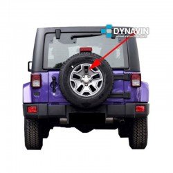 DYNAVIN-JEEP WRANGLER - TRASERA A TODO COLOR Y LINEAS GUIA DE ASISTENCIA PARA HUECO DE LUZ DE MATRICULA