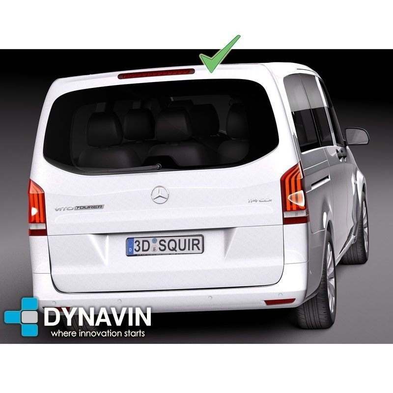 DYNAVIN-MERCEDES VITO TOURER (+2016) DE 1 PORTÓN - LUZ DE FRENO SUPERIOR. CÁMARA TRASERA DE APARCAMIENTO. A TODO COLOR DYNAVIN-MERCEDES VITO TOURER (+2016) DE 1 PORTÓN - LUZ DE FRENO SUPERIOR. CÁMARA TRASERA DE APARCAMIENTO. A TODO COLOR