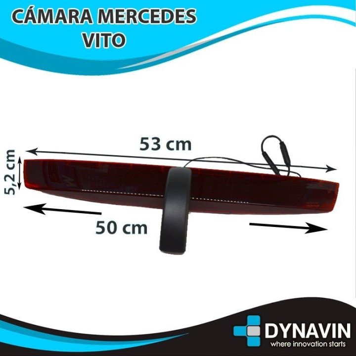 DYNAVIN-MERCEDES VITO (+2016) DE 2 PUERTAS - LUZ DE FRENO SUPERIOR. CÁMARA TRASERA DE APARCAMIENTO. A TODO COLOR