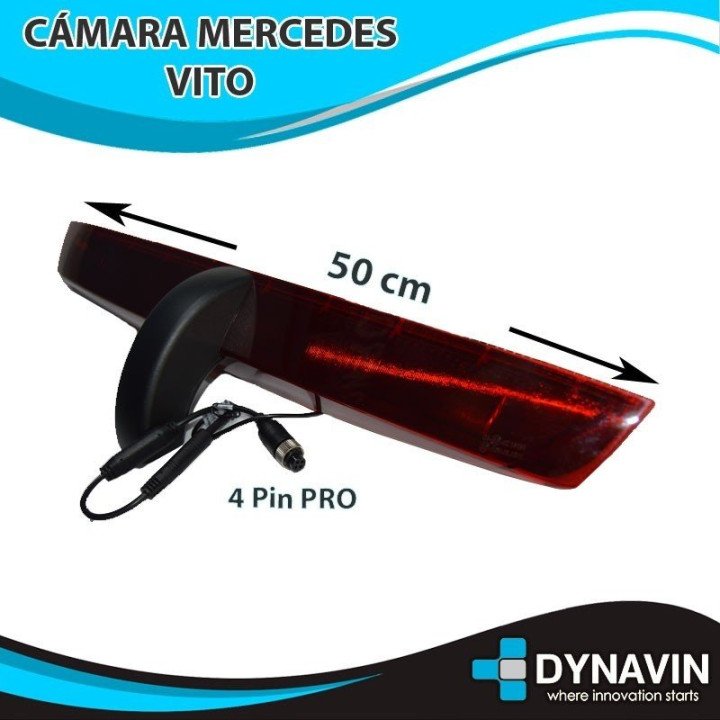 DYNAVIN-MERCEDES VITO (+2016) DE 2 PUERTAS - LUZ DE FRENO SUPERIOR. CÁMARA TRASERA DE APARCAMIENTO. A TODO COLOR