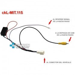 DYNAVIN-MITSUBISHI - INTERFACE PARA MANTENER LA CAMARA TRASERA ORIGINAL