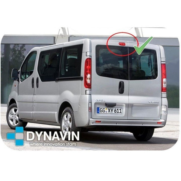 DYNAVIN-OPEL VIVARO, OPEL COMBO, RENAULT TRAFIC (+2001) - LUZ DE FRENO. CÁMARA TRASERA DE APARCAMIENTO. A TODO COLOR