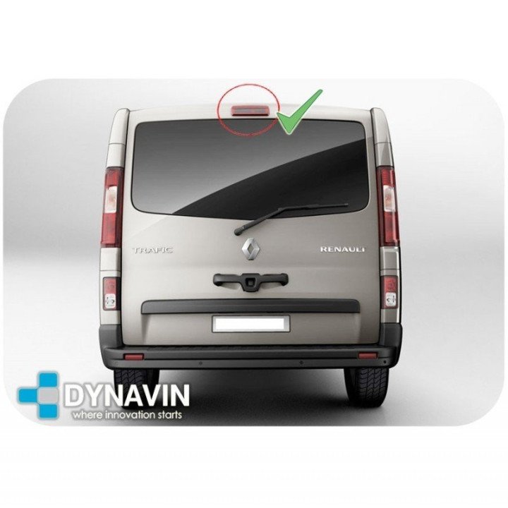 DYNAVIN-OPEL VIVARO, RENAULT TRAFIC (+2014) - LUZ DE FRENO SUPERIOR. CÁMARA TRASERA DE APARCAMIENTO. A TODO COLOR
