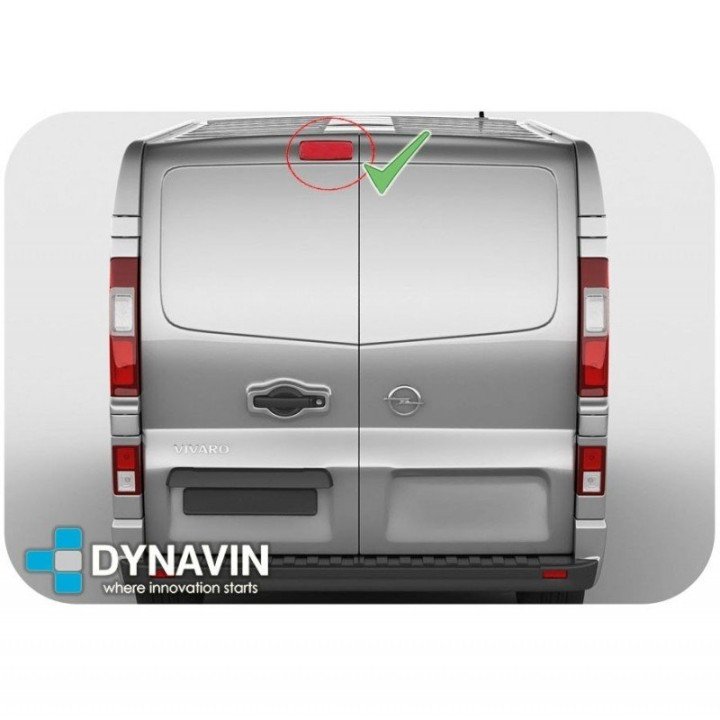 DYNAVIN-OPEL VIVARO, RENAULT TRAFIC (+2014) - LUZ DE FRENO SUPERIOR. CÁMARA TRASERA DE APARCAMIENTO. A TODO COLOR