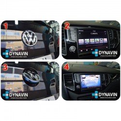 DYNAVIN-VOLKSWAGEN GOLF 5, GOLF 6, PASSAT CC - EMBLEMA MOTORIZADO. CÁMARA TRASERA OCULTA A TODO COLOR