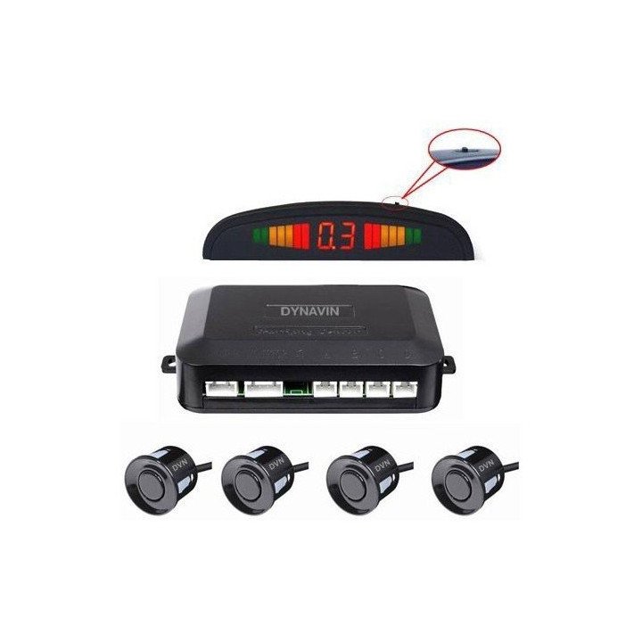 DYNAVIN-SENSORES DE PARKING - KIT DE 4 CAPSULAS CON DISPLAY LED