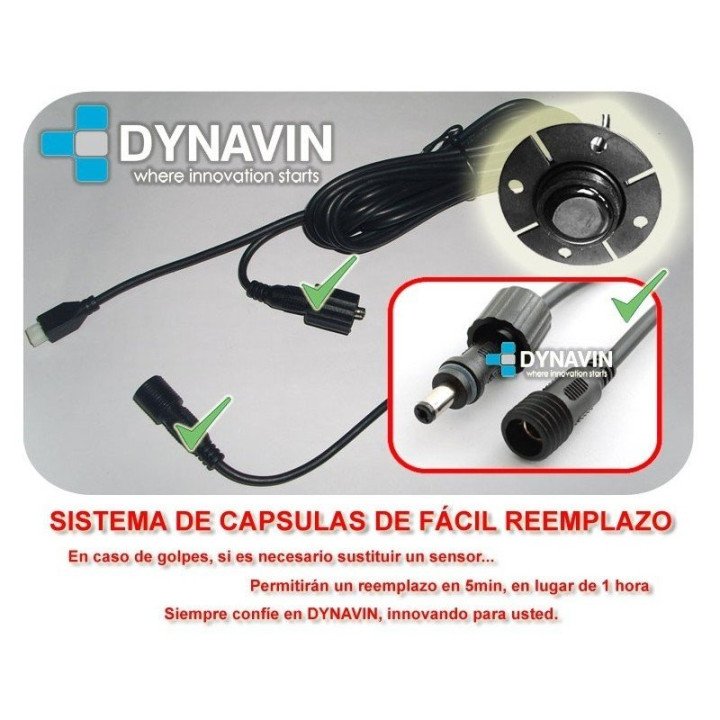 DYNAVIN-SENSORES DE PARKING - KIT DE 4 CAPSULAS CON DISPLAY LED