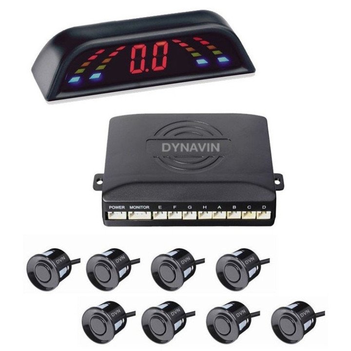 DYNAVIN-SENSORES DE PARKING - KIT DE 8 CAPSULAS CON DISPLAY LED