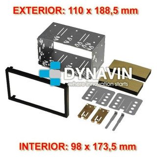 2 DIN BASTIDOR DE MONTAJE UNIVERSAL: 98 x 173,5mm / 110 x 188,5mm
