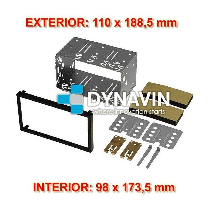 2 DIN BASTIDOR DE MONTAJE UNIVERSAL: 98 x 173,5mm / 110 x 188,5mm