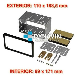 2 DIN BASTIDOR DE MONTAJE UNIVERSAL: 99 x 171,0mm / 110 x 188,5mm