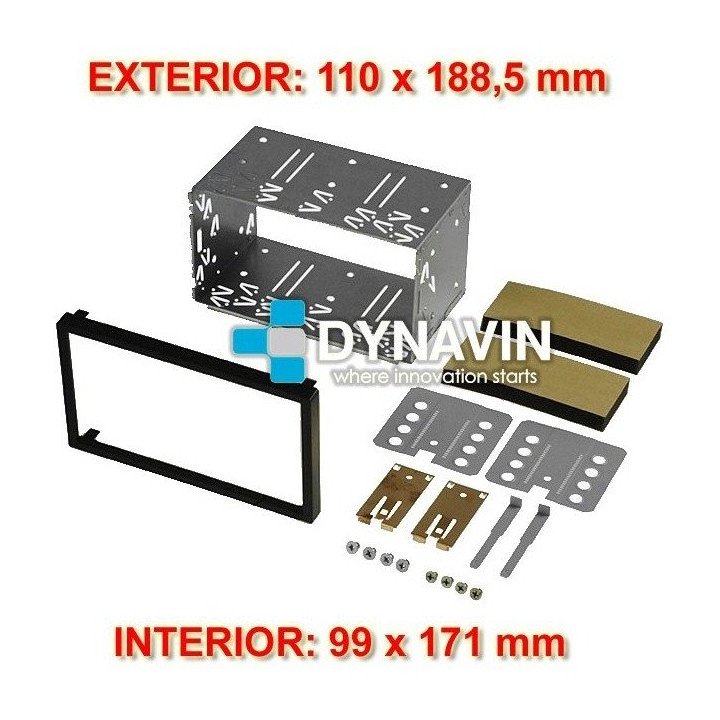 2 DIN BASTIDOR DE MONTAJE UNIVERSAL: 99 x 171,0mm / 110 x 188,5mm