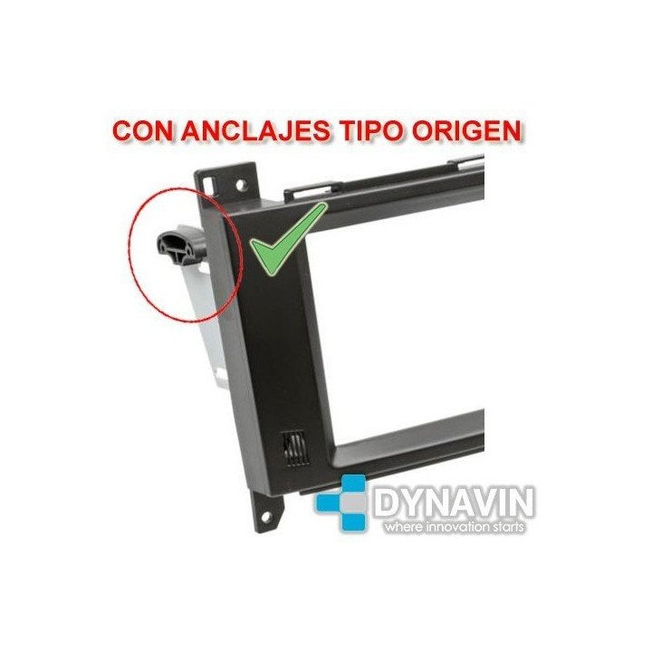 MB CLASE A, B, SPRINTER, VITO, VIANO, VW CRAFTER - MARCO ADAPTADOR 2 DIN CON ANCLAJES PROFESIONALES
