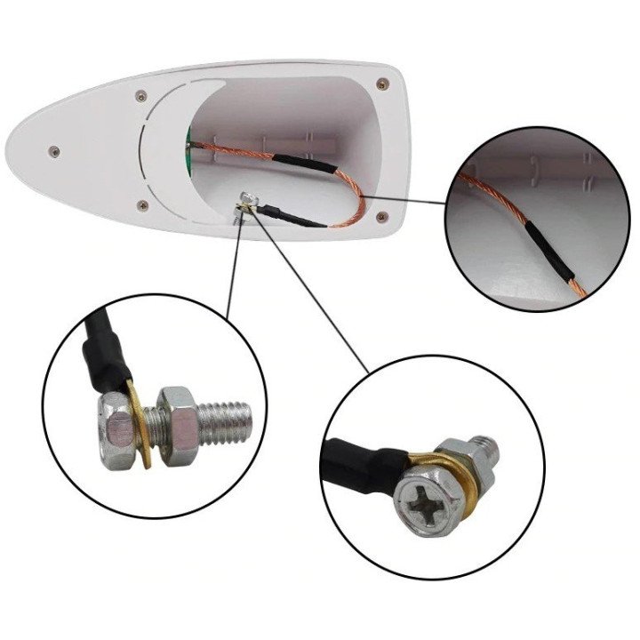 ANTENA ALETA  TIBURON Rojo sólido