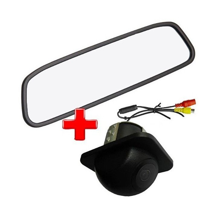 PACK RETROVISOR 4,3" + CAMARA TRASERA DVN-1016 CAM