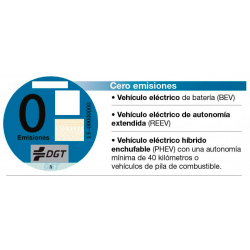 Distintivo ambiental cero emisiones