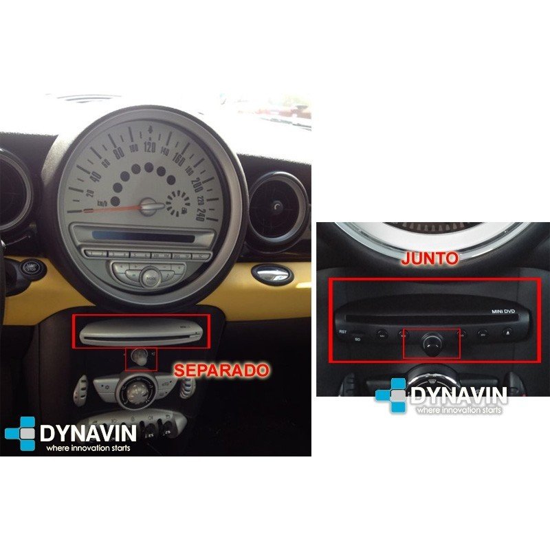 MINI R55, R56, R57... - MARCO ADAPTADOR CUANDO DVD/VOLUMEN SEPARADOS MINI R55, R56, R57... - MARCO ADAPTADOR CUANDO DVD/VOLUMEN SEPARADOS