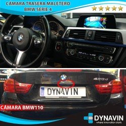Cámara Trasera BMW110 con líneas guía para maneta de apertura de maletero para BMW SERIE 1 F20, SERIE 3 F30, SERIE 5 F10...