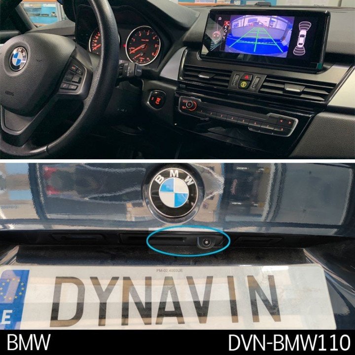 Cámara Trasera BMW110 con líneas guía para maneta de apertura de maletero para BMW SERIE 1 F20, SERIE 3 F30, SERIE 5 F10...