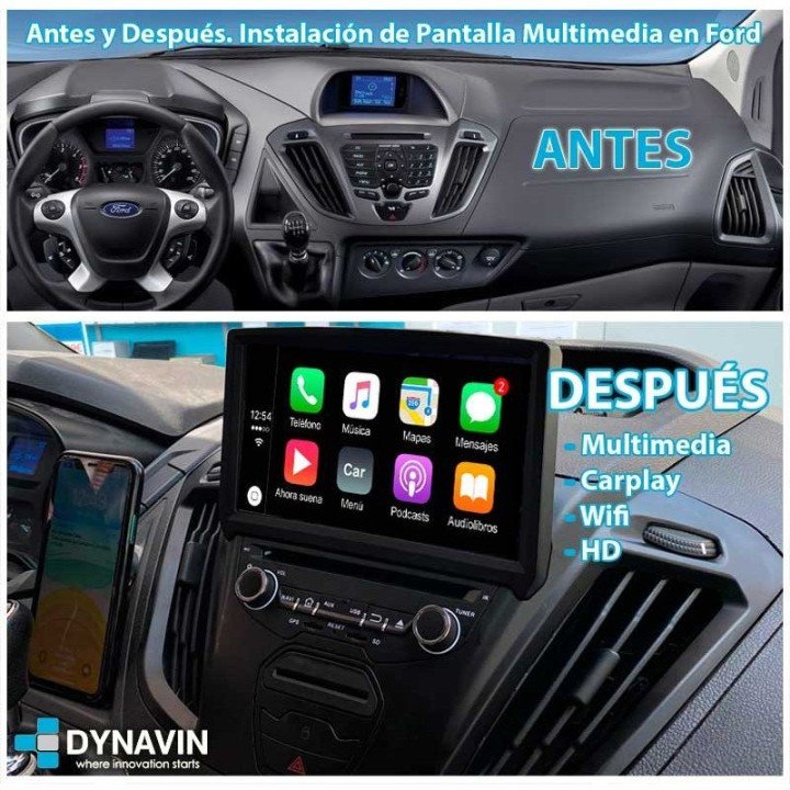 Pantalla Android para FORD TRANSIT, TOURNEO CUSTOM (+2012)