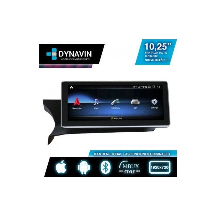 ANDROID 10,25" para MERCEDES CLASE C W204 (+06/2011)