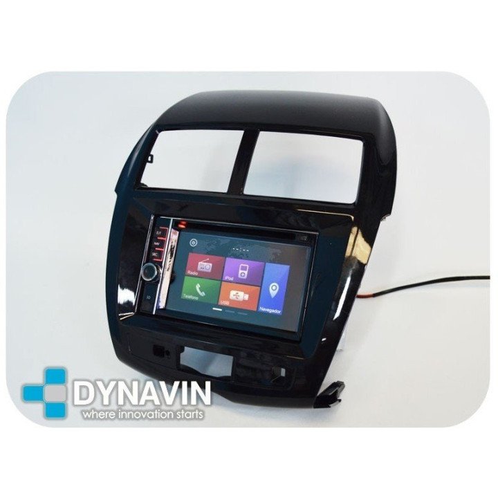 MITSUBISHI ASX, PEUGEOT 4008, CITROEN C4 AIRCROSS - SOPORTE CON MARCO ADAPTADOR 2DIN