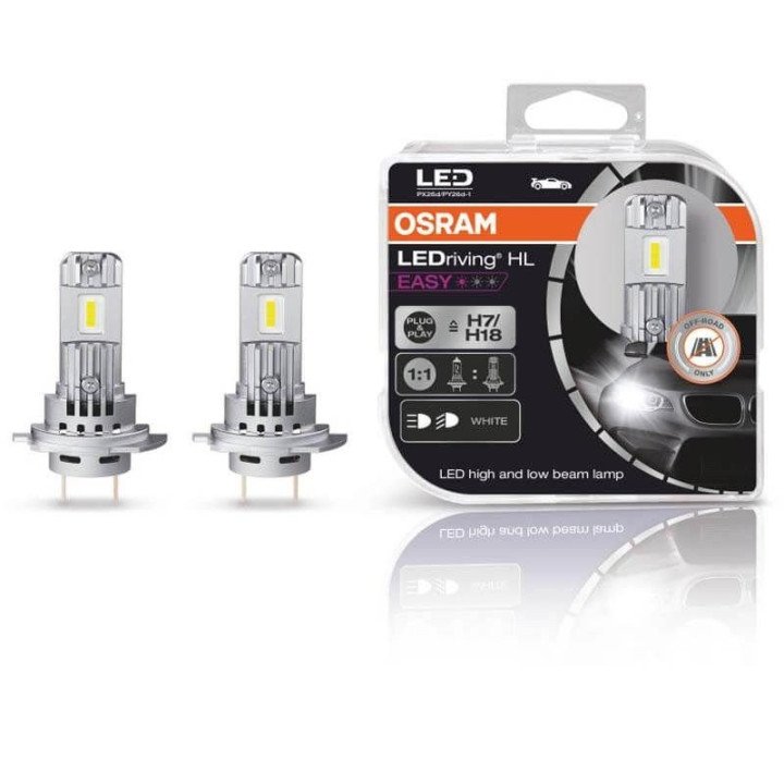 Jgo. 2 lámparas H7/H18 LEDriving HL Easy Osram