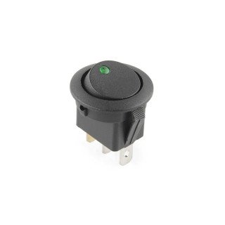 Comprar Interruptor ON-OFF 12V 16 Amp. Negro con led verde en tamscaraudio.es