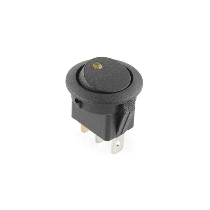 Comprar Interruptor ON-OFF 12V 16 Amp. Negro con led ámbar en tamscaraudio.es