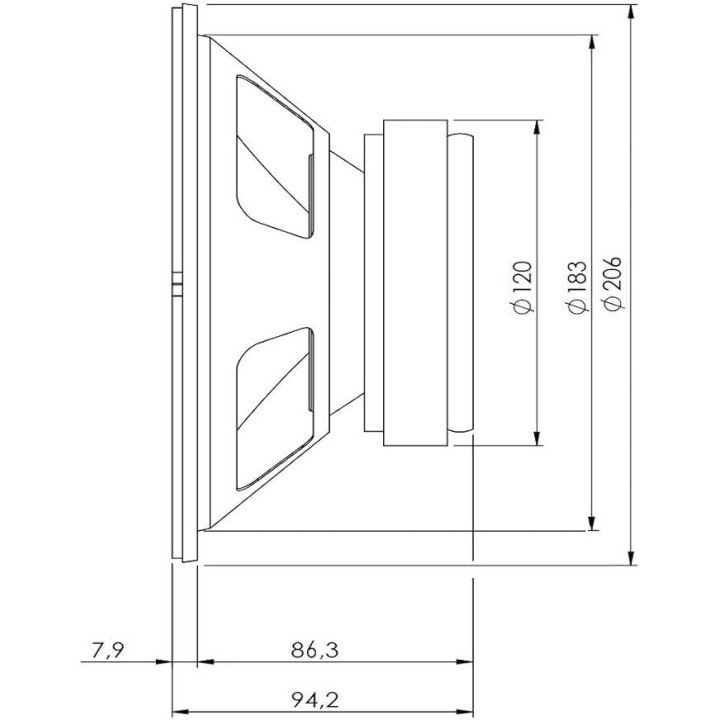 Seven Sounvector - Altavoz para coche SVG 8 /4 - Car Audio
