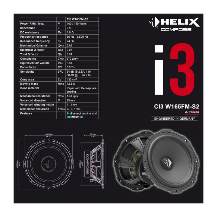 Comprar HELIX CI3 W165FM-S2